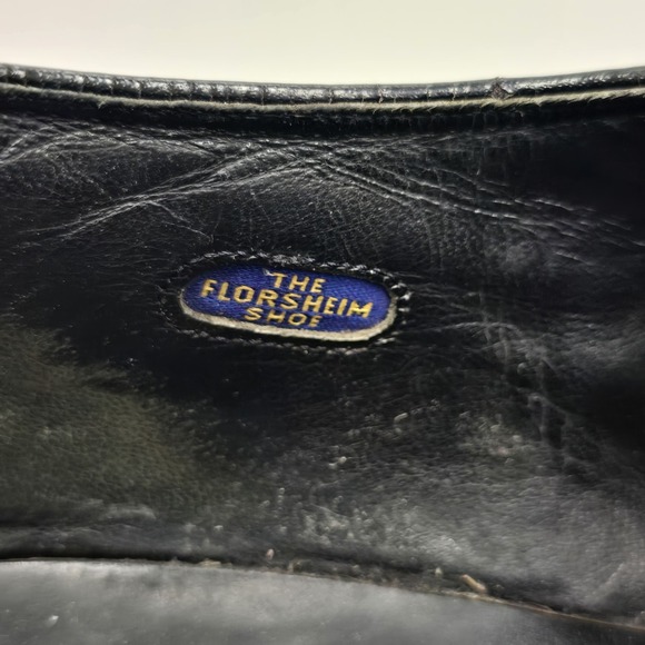Florshiem Wingtip Shoes Mens Size 14 D Black Style 20819 Leather USA Flexible - Picture 9 of 16